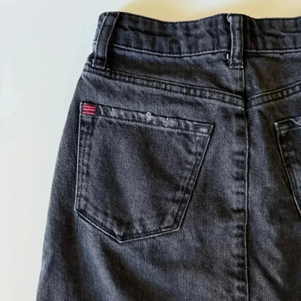 BDG Urban Outfitters Distressed Frayed Hem Button Fly Denim Jean Mini Skirt XS